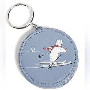 Vera Bradley Beary Merry Skiing Bear Bag Charm Purse NWT